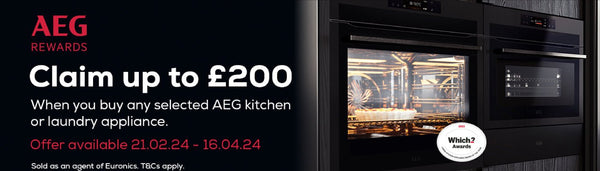 Claim Up To £200 Cashback on Selected AEG Kitchen Appliances - electricshop.com