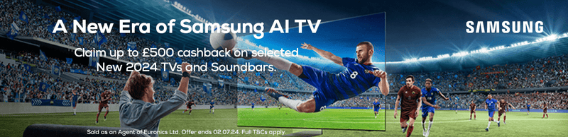 Save Big: Claim Up to £500 Cashback on Selected Samsung TVs and Soundbars! - electricshop.com