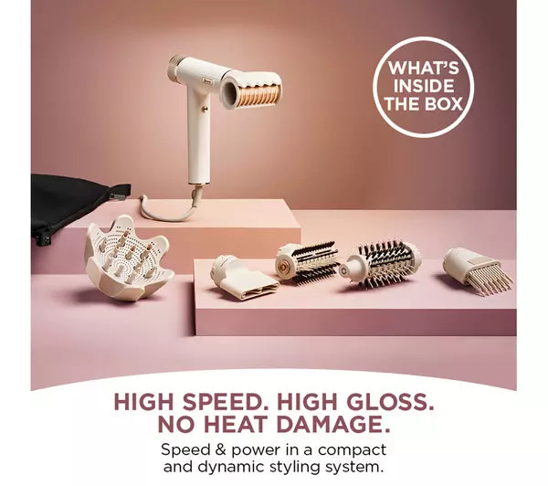 Shark HD352UK SpeedStyle RapidGloss Finisher & High-Velocity Hair Dryer with Storage Bag Silk