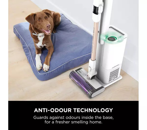 Shark Detect Pro Cordless Vacuum Cleaner with Auto-Empty System 2L - Up To  60 Minutes Run Time White & Brass IW3611UKT