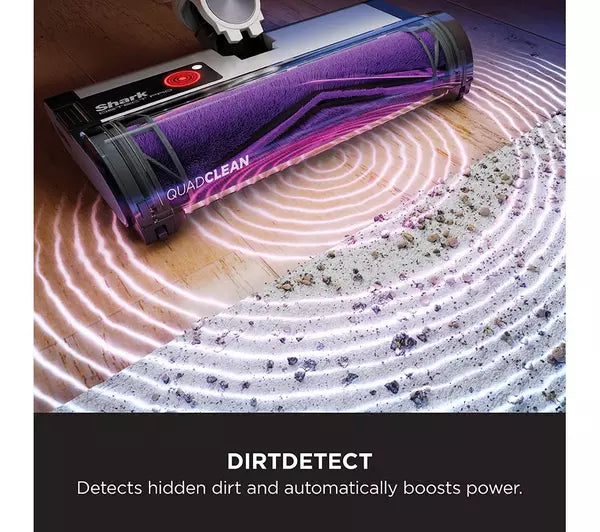 Shark Detect Pro Cordless Vacuum Cleaner with Auto-Empty System 1.3L - 60 Minutes Run Time White & Purple IW3510UK