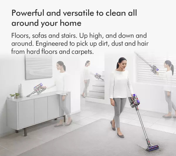 Dyson V8 Absolute Cordless Vacuum Cleaner upto 40 Minutes Run Time Silver Yellow Open Box Clearance V8ABS-2023