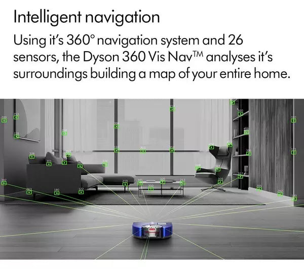 Dyson 360 Vis Nav Robot Vacuum Cleaner Blue and Nickel 360VISNAV