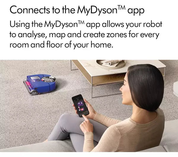 Dyson 360 Vis Nav Robot Vacuum Cleaner Blue and Nickel 360VISNAV