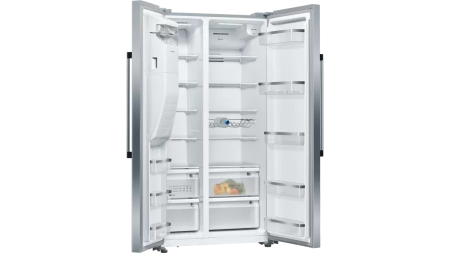 Neff N70 KA3923IE0G Frost Free Freestanding American Fridge Freezer Stainless Steel