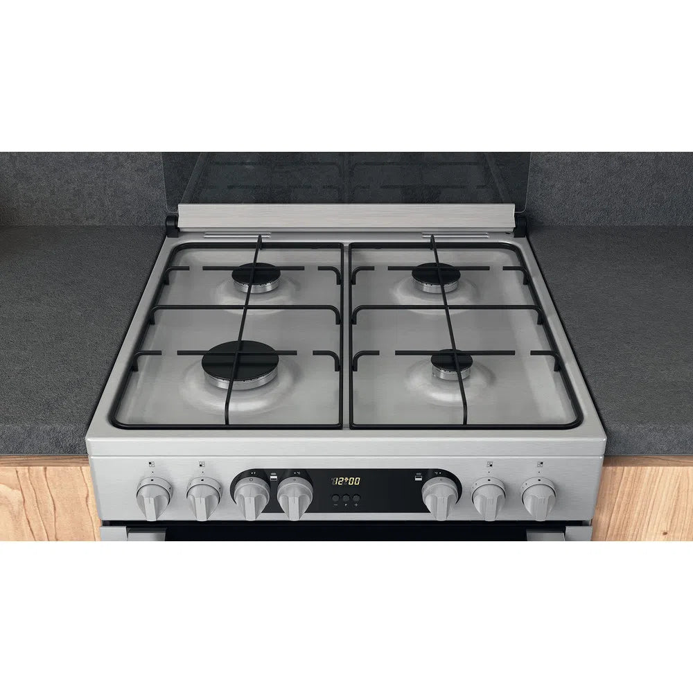 Hotpoint HDM67G9C2CX 60cm Dual Fuel Double Cooker Inox