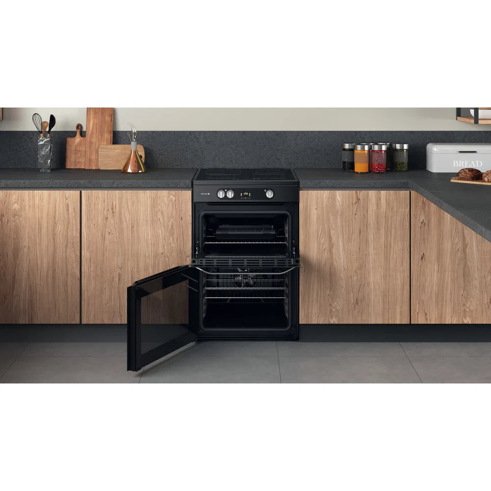 Hotpoint HDM67I9H2CB 60cm Double Oven Induction Electric Cooker Black