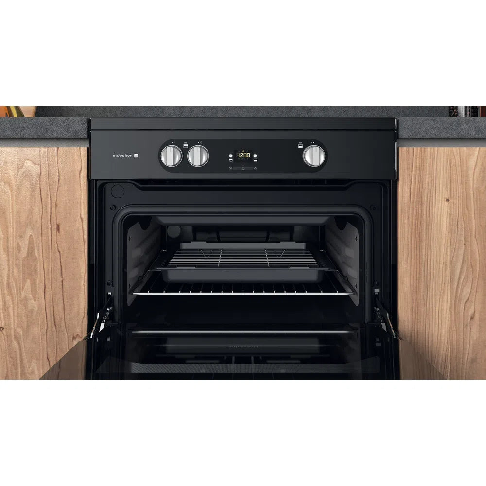 Hotpoint HDM67I9H2CB 60cm Double Oven Induction Electric Cooker Black