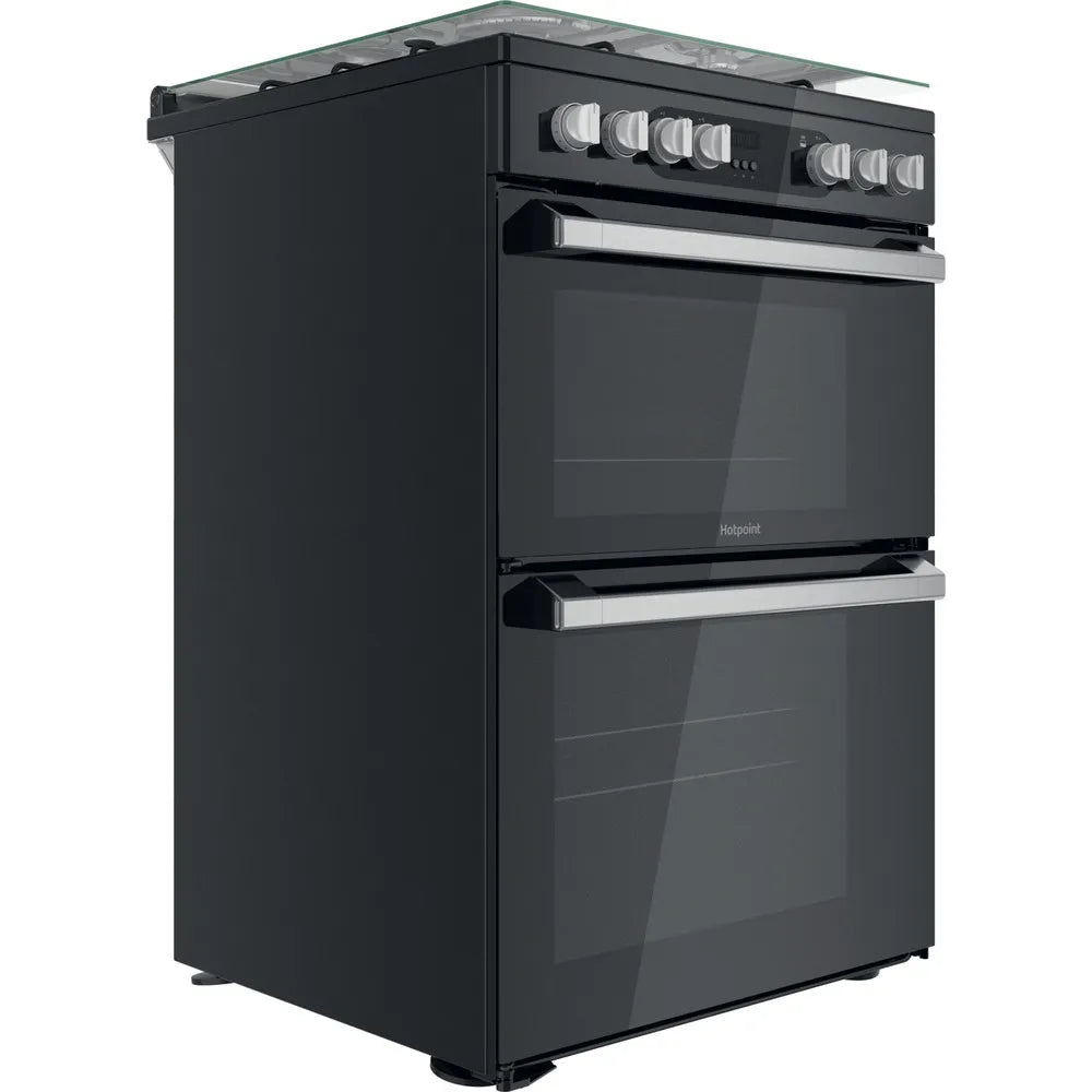 Hotpoint HDM67G9C2CSB 60cm Dual Fuel Cooker with Double Oven Black