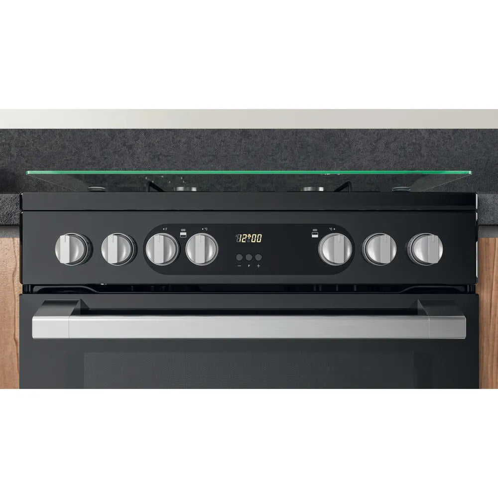 Hotpoint HDM67G9C2CSB 60cm Dual Fuel Cooker with Double Oven Black