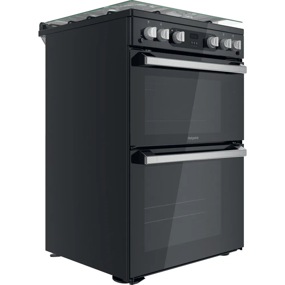 Hotpoint HDM67G0C2CB 60cm Double Gas Cooker Black