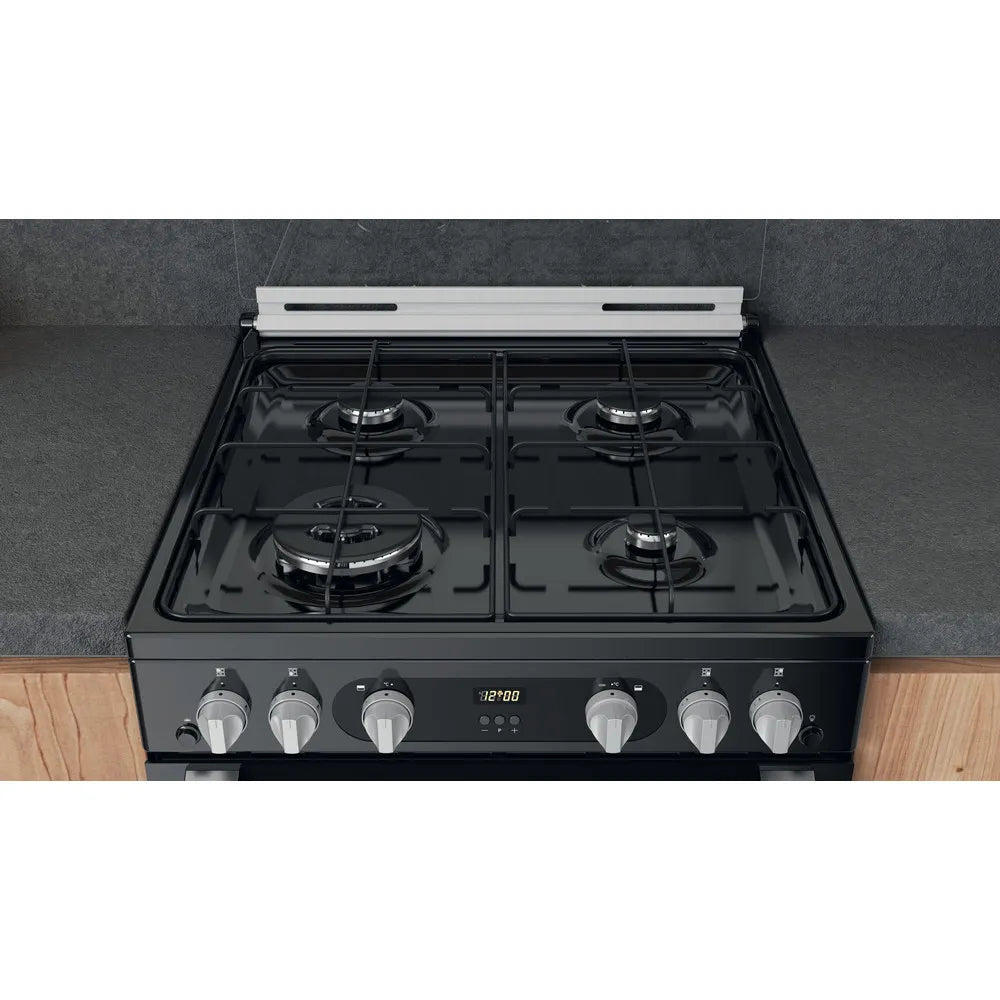 Hotpoint HDM67G0C2CB 60cm Double Gas Cooker Black