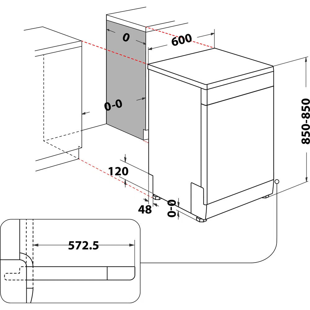 Hotpoint HFC3C26WCXUKN Full Size Dishwasher 14 Place Settings