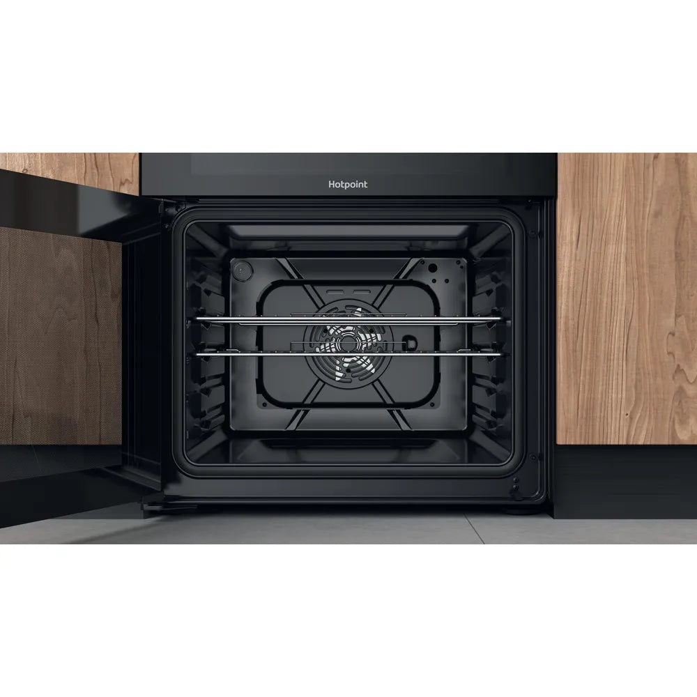 Hotpoint HDM67V9CMB 60cm Electric Ceramic Double Cooker Black