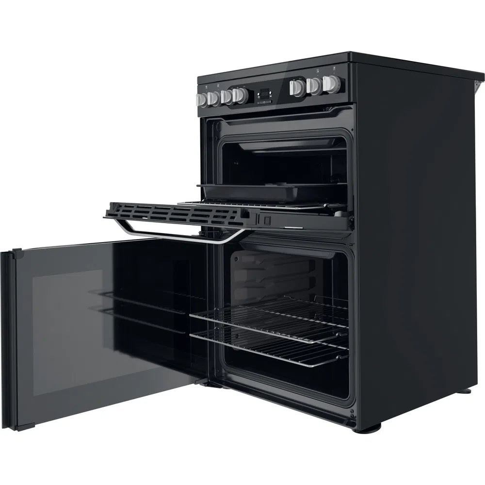 Hotpoint HDM67V9HCB 60cm Double Oven Electric Cooker Black