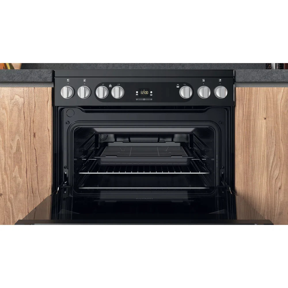 Hotpoint HDM67V9HCB 60cm Double Oven Electric Cooker Black