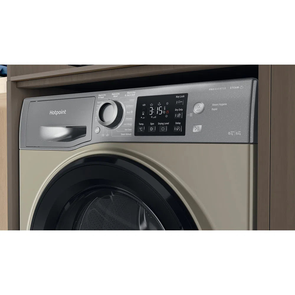 Hotpoint NDB8635GK 8+6kg 1400 Spin Washer Dryer Graphite