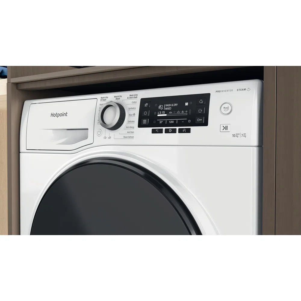 Hotpoint NDD10726DAUK 10+7kg 1400 Spin Washer Dryer White