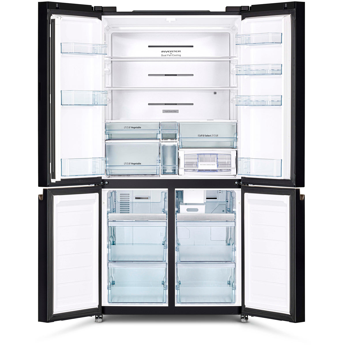 Hitachi RWB640VGB1GMG 4 DOOR Refrigerator Luxury 638L Vacuum Compartment Glass Grey