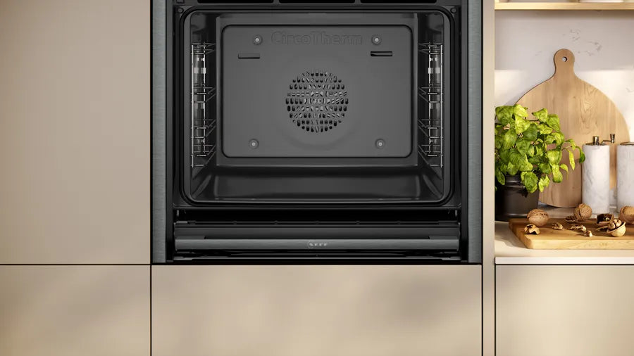 Neff B54CR31G0B N70 Slide and Hide Built-In Electric Single Oven Graphite Grey