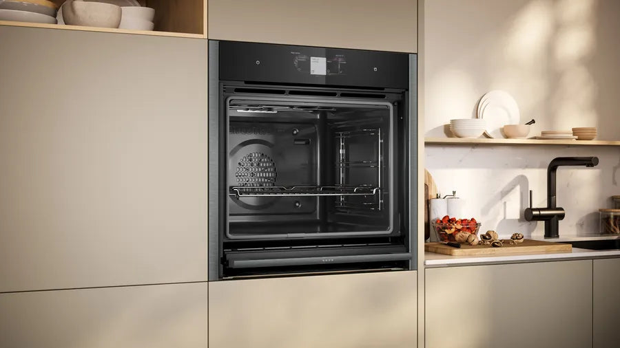 Neff B64VT73G0B N90 Slide and Hide Built-In Electric Single Oven Graphite