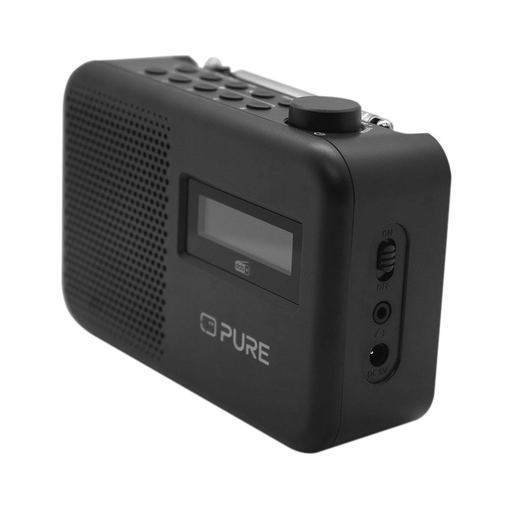 Pure Elan One2 Portable Dab+ Radio with Bluetooth Charcoal Black