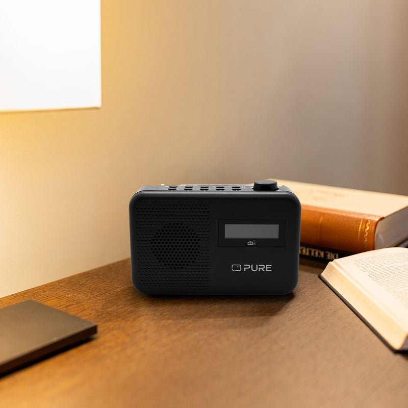 Pure Elan One2 Portable Dab+ Radio with Bluetooth Charcoal Black