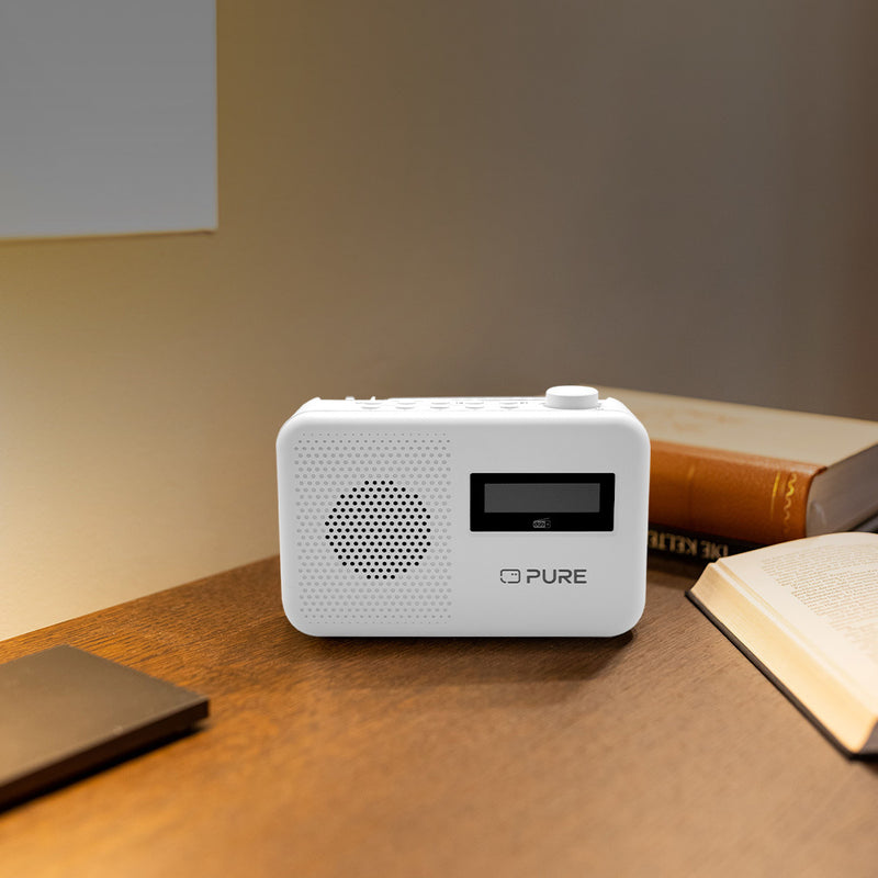 Pure Elan One2 Portable Dab+ Radio with Bluetooth Cotton White