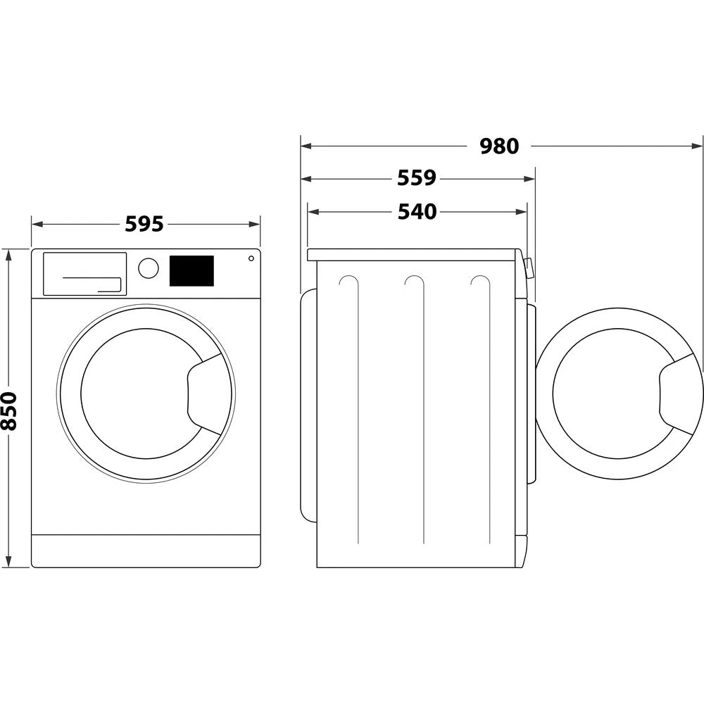 Hotpoint NDD8636GDAUK 8+6Kg 1400 Spin Washer Dryer Graphite