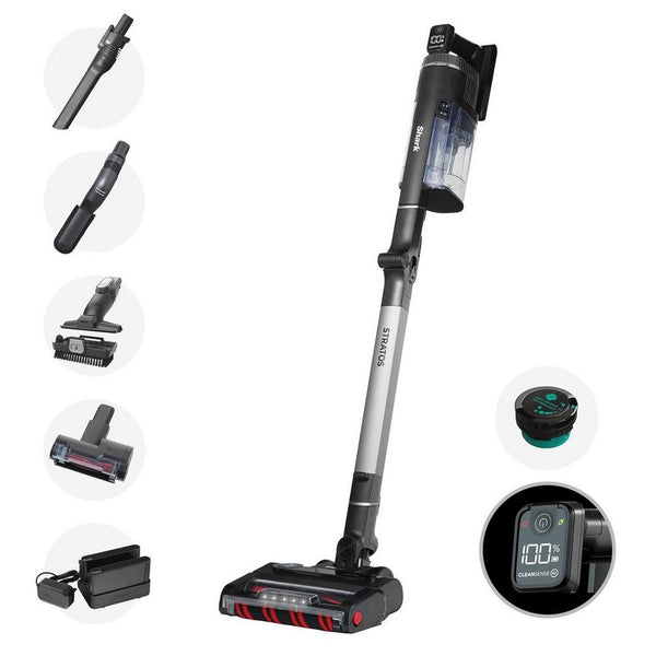 Shark IZ420UKT Stratos Cordless Stick Vacuum Cleaner Up To 120 Minutes Run Time Silver Open Box Clearance