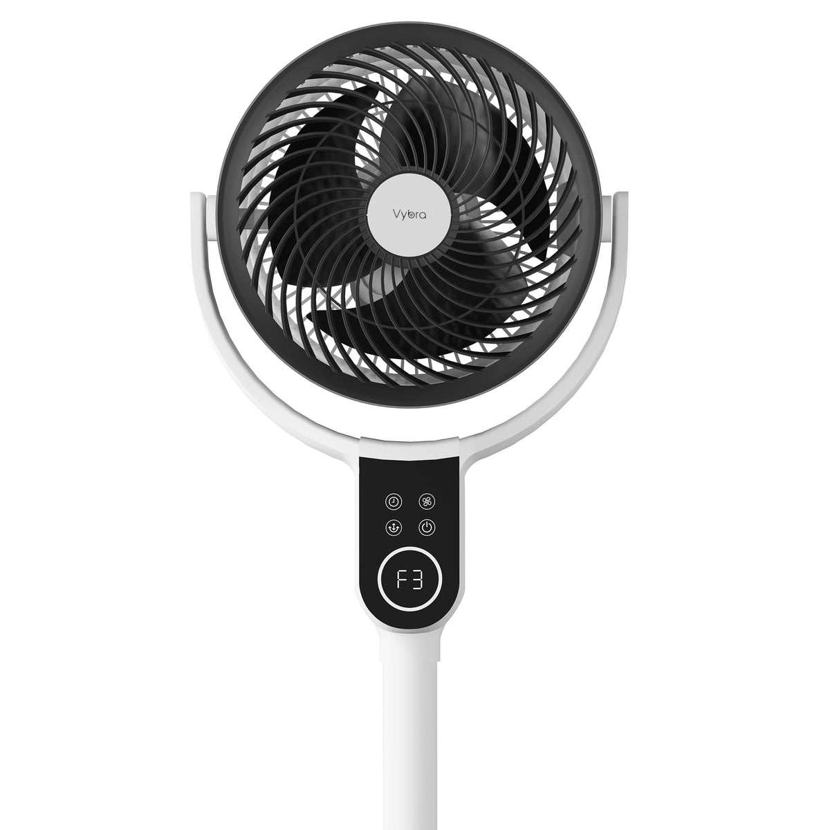 Vybra Oscillator Dual Height Tilt and Swing Fan White