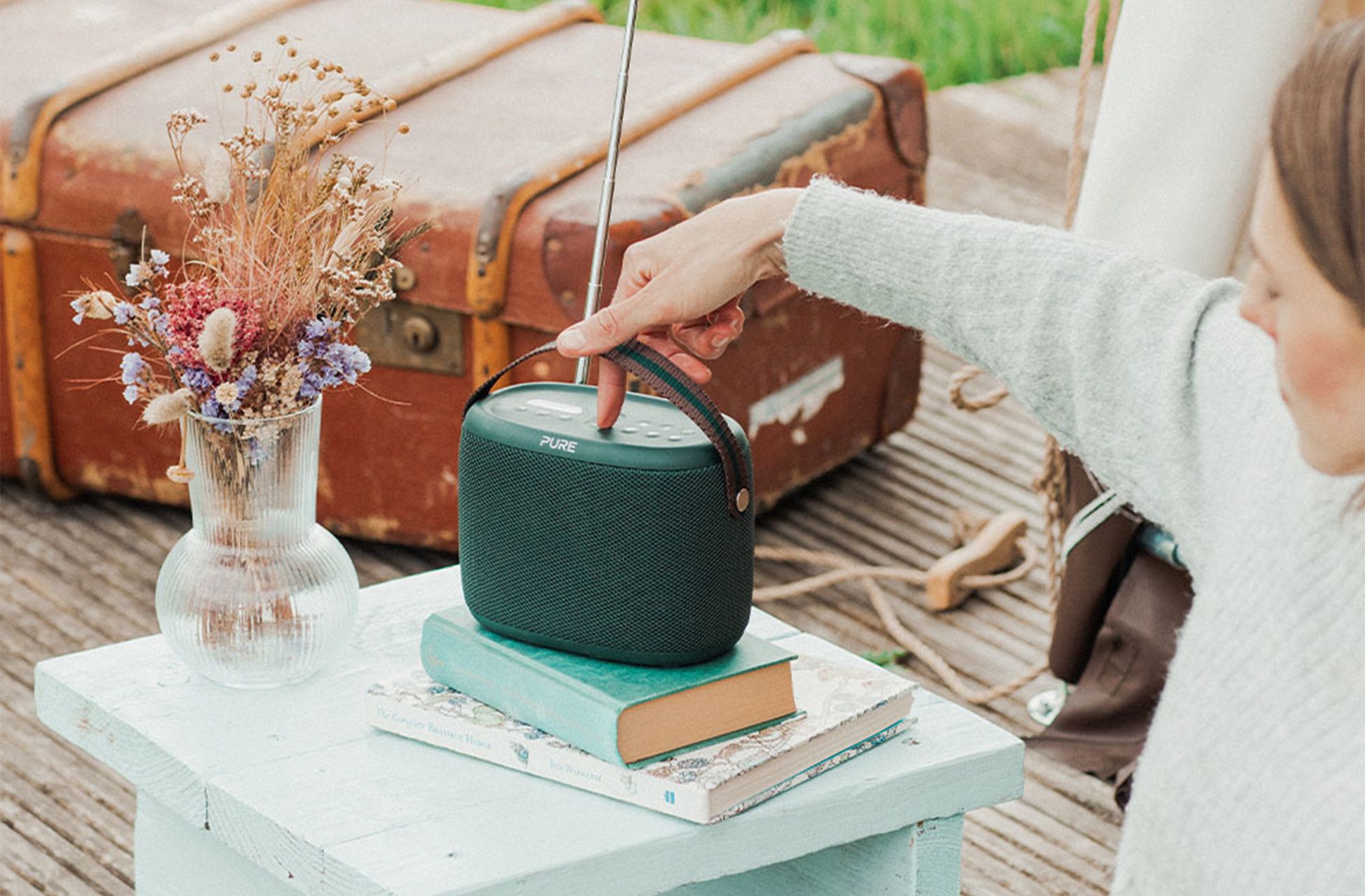 Pure Woodland Outdoor Bluetooth Speaker with FM DAB+ Radio