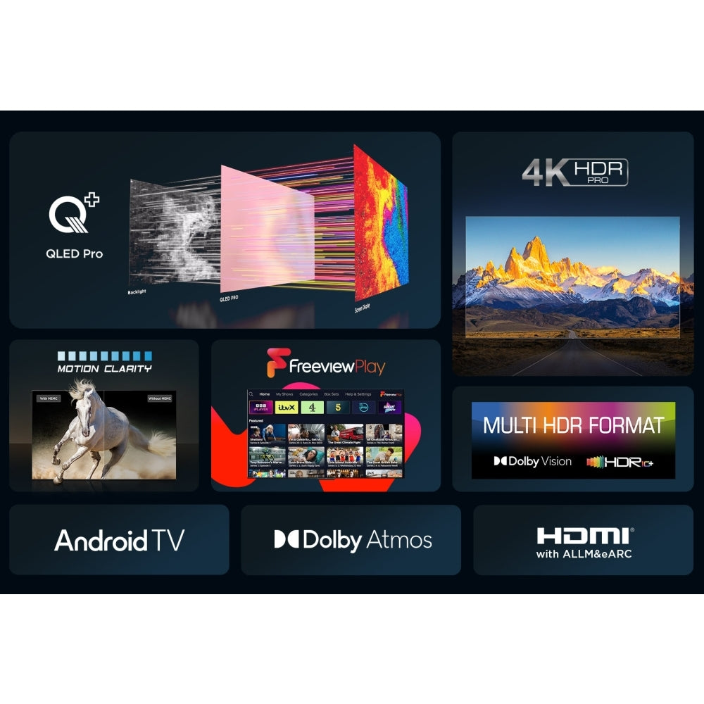 TCL 43C655K 43 Inch C655K 4K QLED UHD HDR Smart Android TV 2024