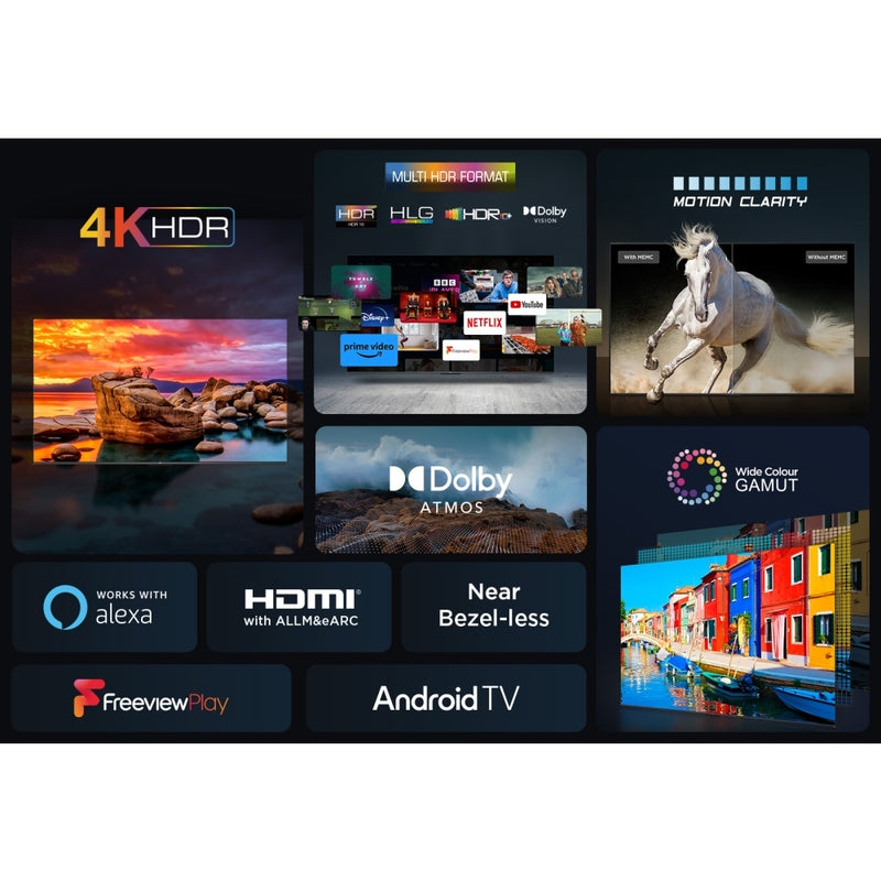 TCL 43P755K 43 Inch P755K 4K UHD HDR LED Smart Android TV 2024