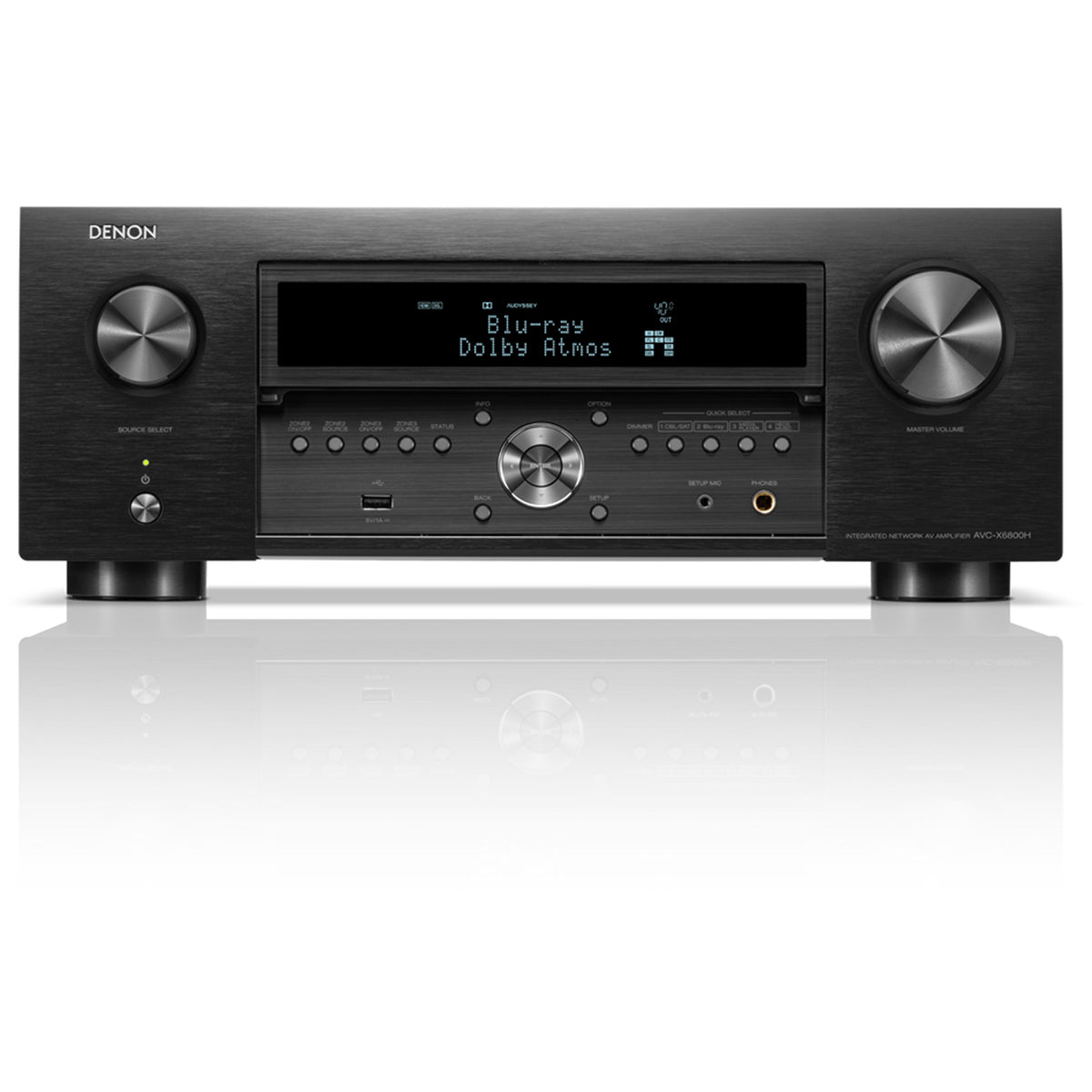 Denon AVC-X6800H 11.4ch 8K AV Amplifier with 3D Audio Dolby Atmos HEOS Built-in Black