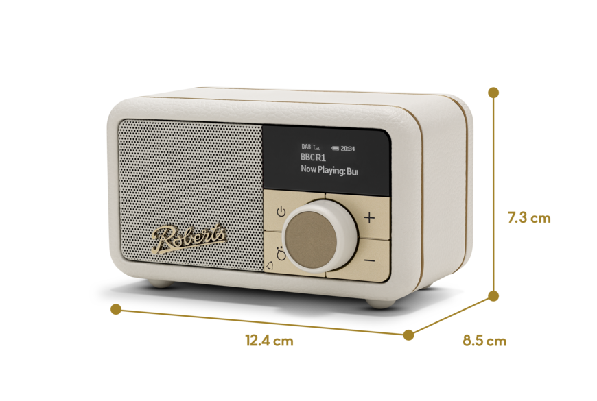 Roberts Revival Petite 2 DAB DAB+ Bluetooth Rechargeable Digital Radio Pastel Cream