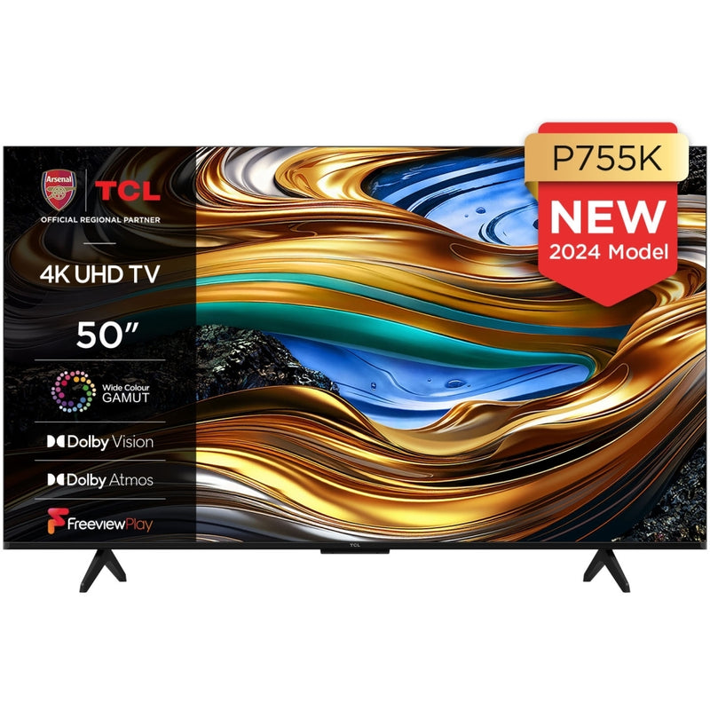 TCL 50P755K 50 Inch P755K 4K UHD HDR LED Smart Android TV 2024