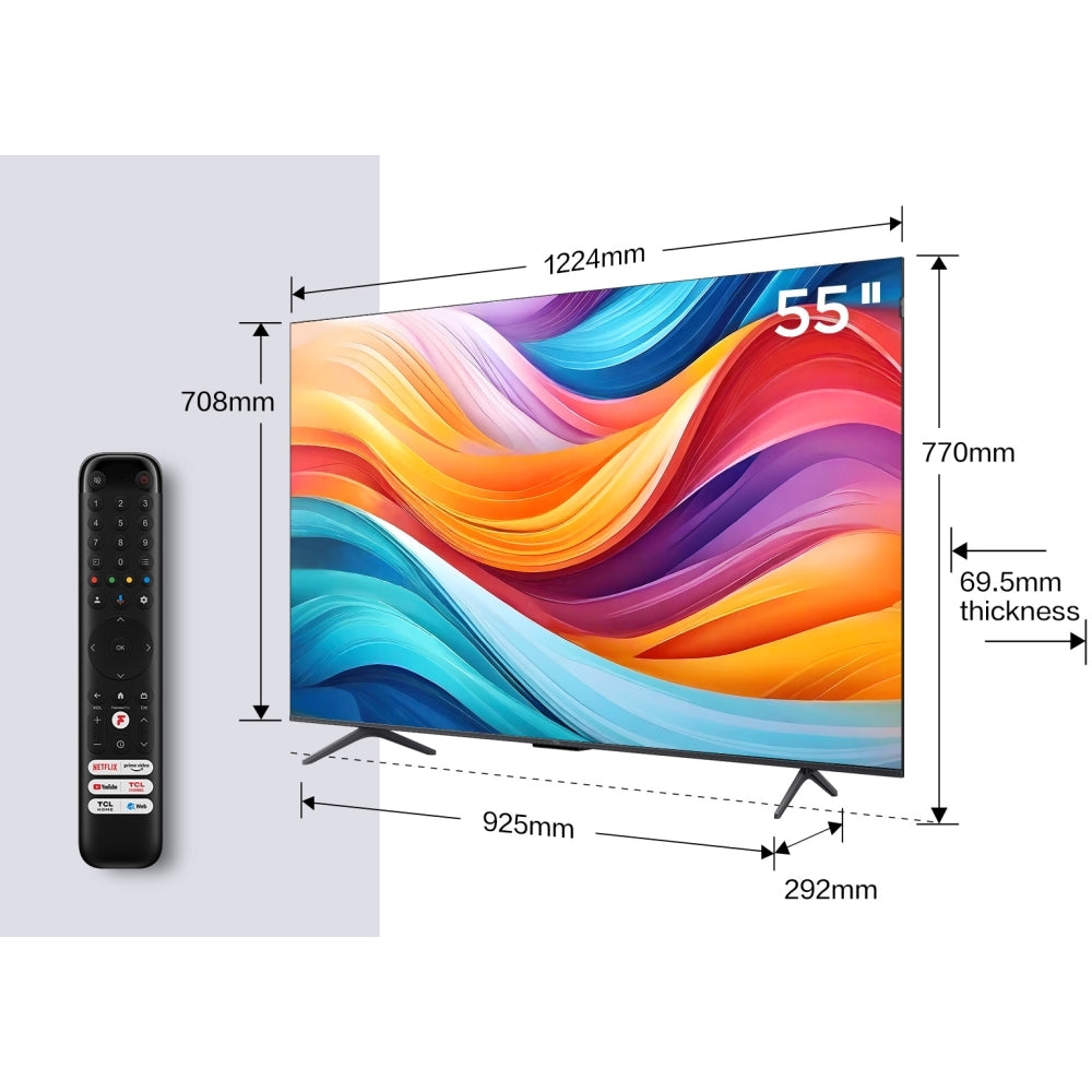 TCL 55C655K 55 Inch C655K 4K QLED UHD HDR Smart Android TV 2024