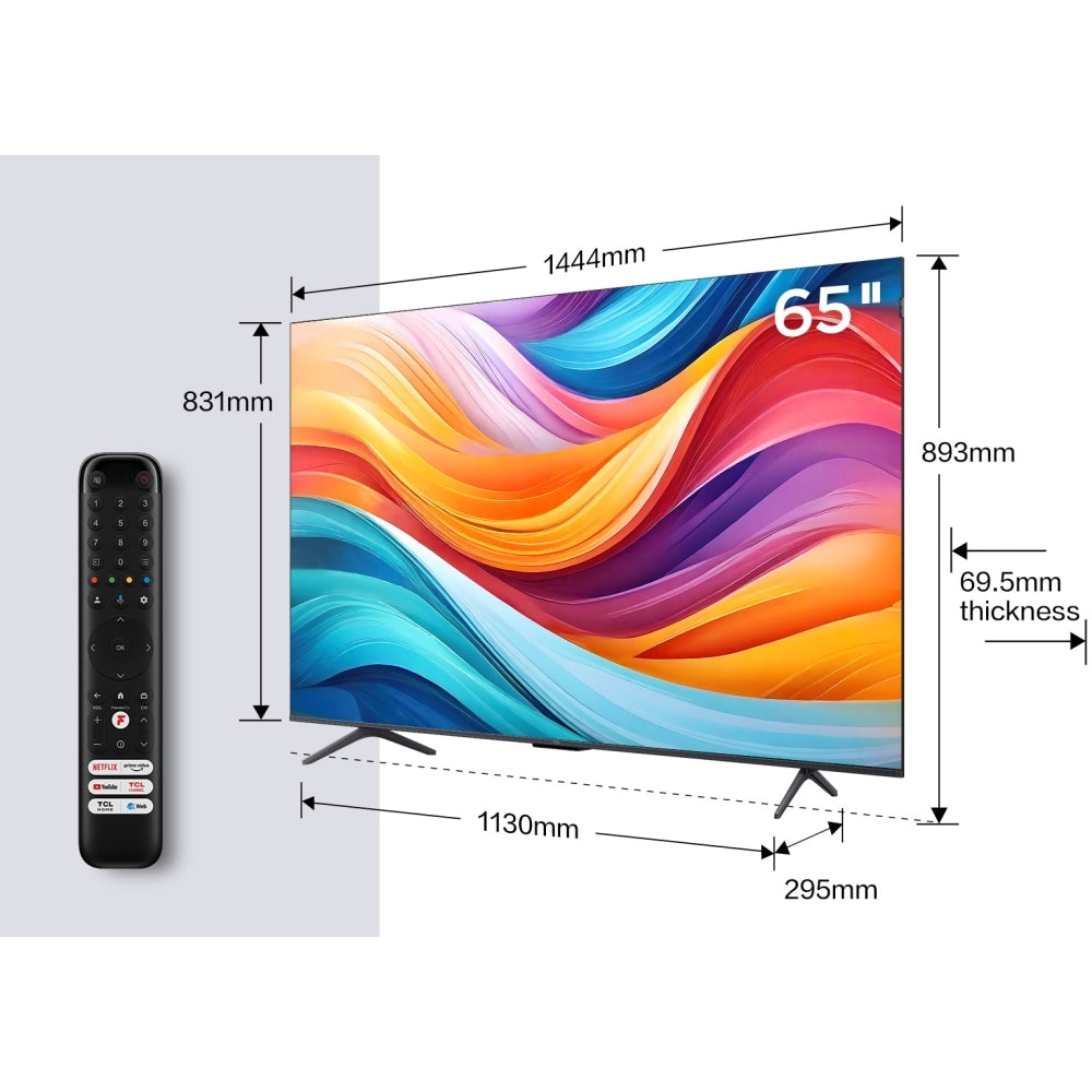 TCL 65C655K 65 Inch C655K 4K QLED UHD HDR Smart Android TV 2024