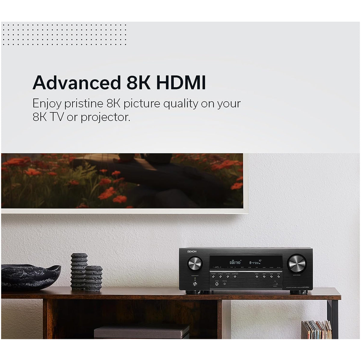 Denon AVR-S670H 5.2 Ch 135W 8K with HEOS Built-in AV Receiver