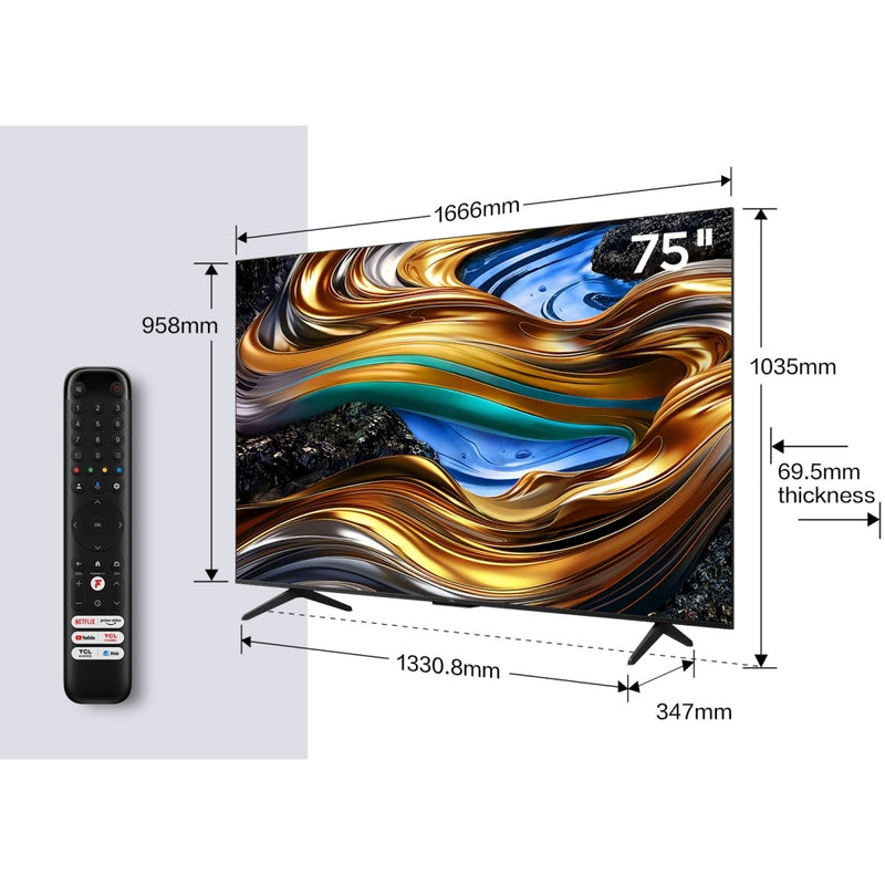 TCL 75P755K P755K 75 Inch P755K 4K UHD HDR LED Smart Android TV 2024