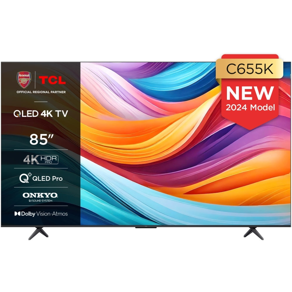 TCL 85C655K 85 Inch C655K 4K QLED UHD HDR Smart Android TV 2024