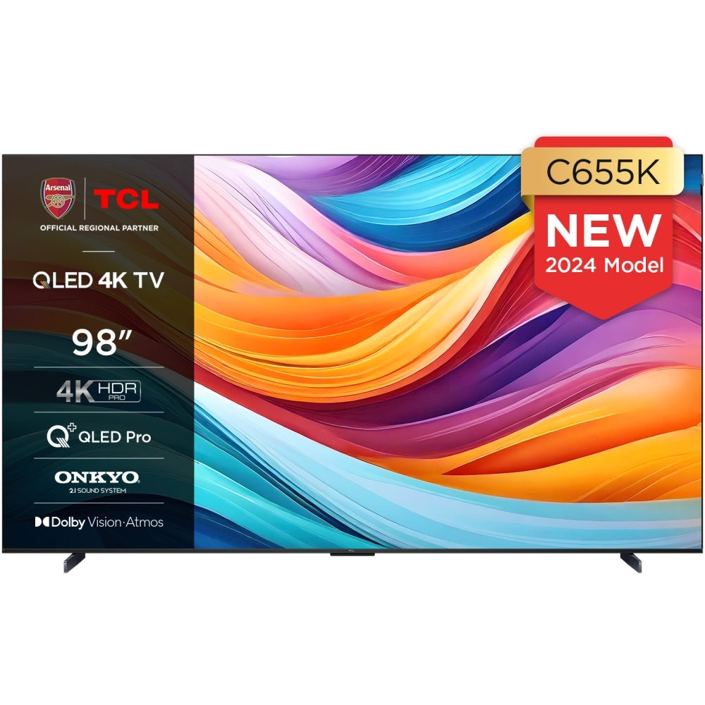 TCL 98C655K 98 Inch C655K 4K QLED UHD HDR Smart Google TV 2024