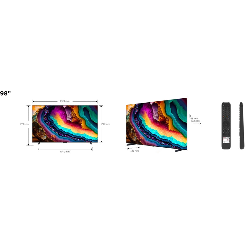 TCL 98P745K 98 Inch P74K 4K Ultra HD HDR LED Smart Google TV 2024