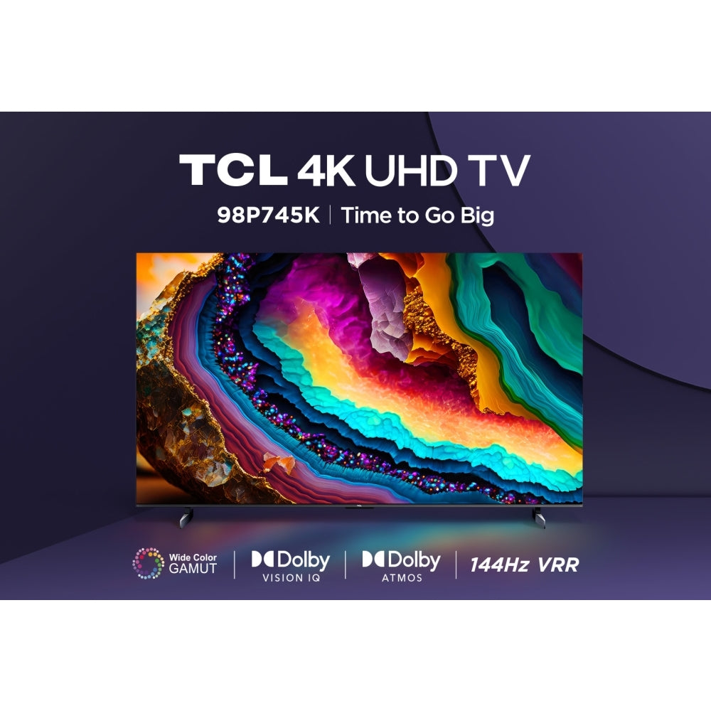 TCL 98P745K 98 Inch P74K 4K Ultra HD HDR LED Smart Google TV 2024