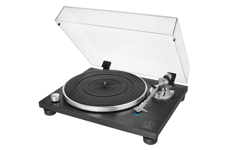 Audio Technica AT-LPW30BK Fully Manual Belt Drive Wood Base Turntable Black