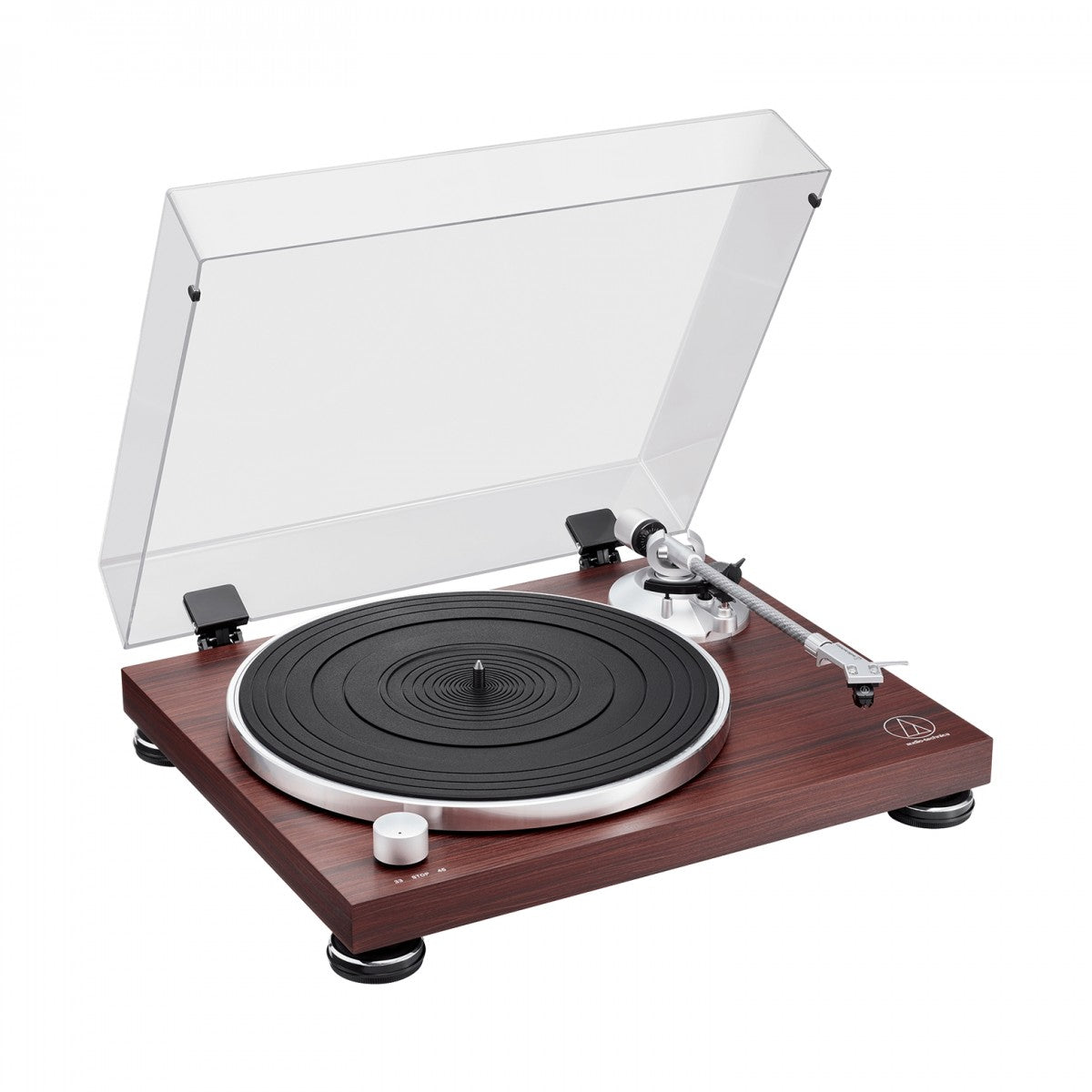 Audio Technica ATLPW50BTRW Turntable Bluetooth Manual Belt Drive Wood Base Rosewood Ex-Display Clearance