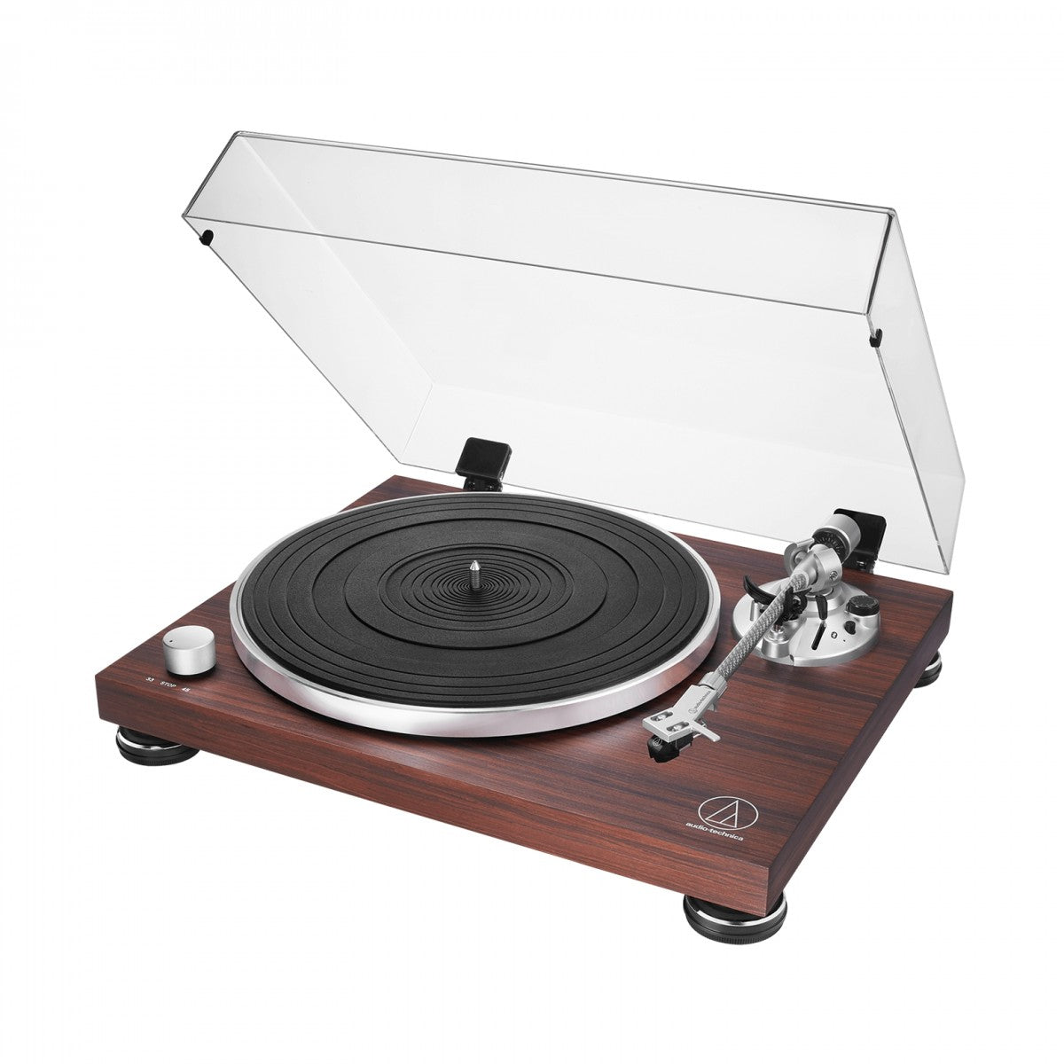 Audio Technica ATLPW50BTRW Turntable Bluetooth Manual Belt Drive Wood Base Rosewood Ex-Display Clearance