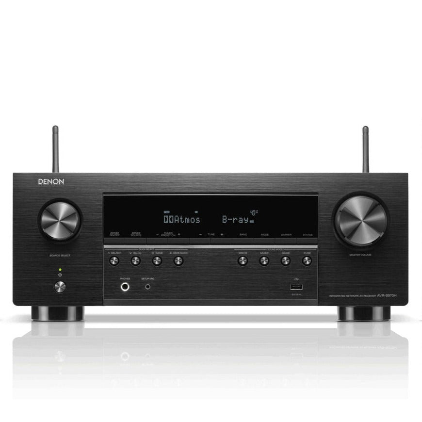 Denon AVRS970H AV Receiver With Wharfedale DX3 HCP 7.1 Speaker Package Black