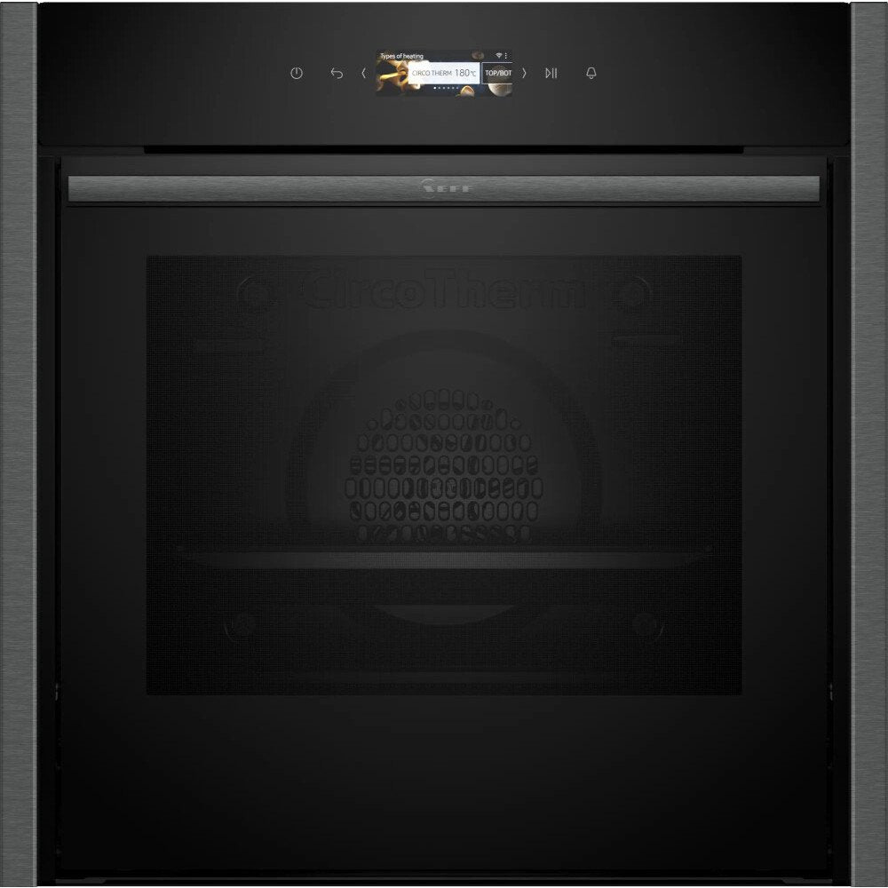 Neff B54CR71G0B N70 Slide and Hide Built-In Electric Single Oven Graphite Grey